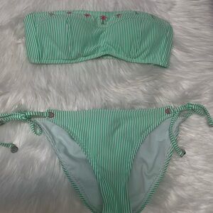 Sperry Green Striped Bikini